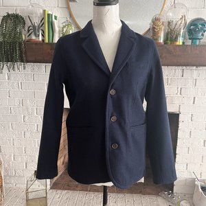 Gap Navy Wool Blend Blue Blazer Petite